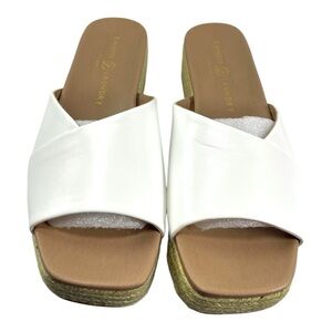 Chinese Laundry White Espadrille Sandals - Size 10